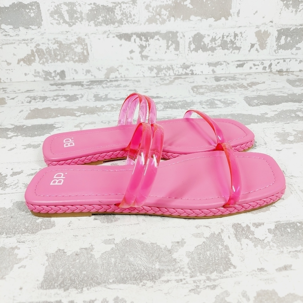 NEW BP. Viola Clear Pink Casual Slide Summer Flat Beach Sandals W495 - Picture 5 of 11